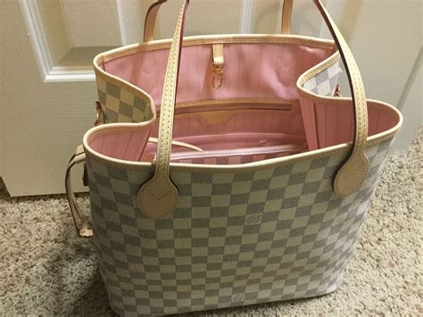 louis vuitton neverfull mm rose ballerine damier azur|Louis Vuitton Damier Azur Canvas Neverfull MM N41605 Rose Ballerine.